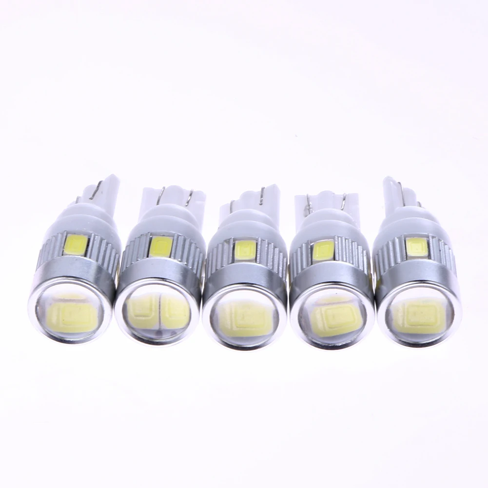 5Pcs White High Power Avtomobilske 3W LED Luči Kažejo Široko Svetlobe T10 5630 6SMD Auto Light-emitting Diode Žarnice Žarnice Oprema
