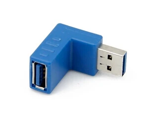 10pcs/veliko---Nova do kota 90 stopinj USB 3.0 A Moški-Ženska M/F priključek podaljšek adapter debelo