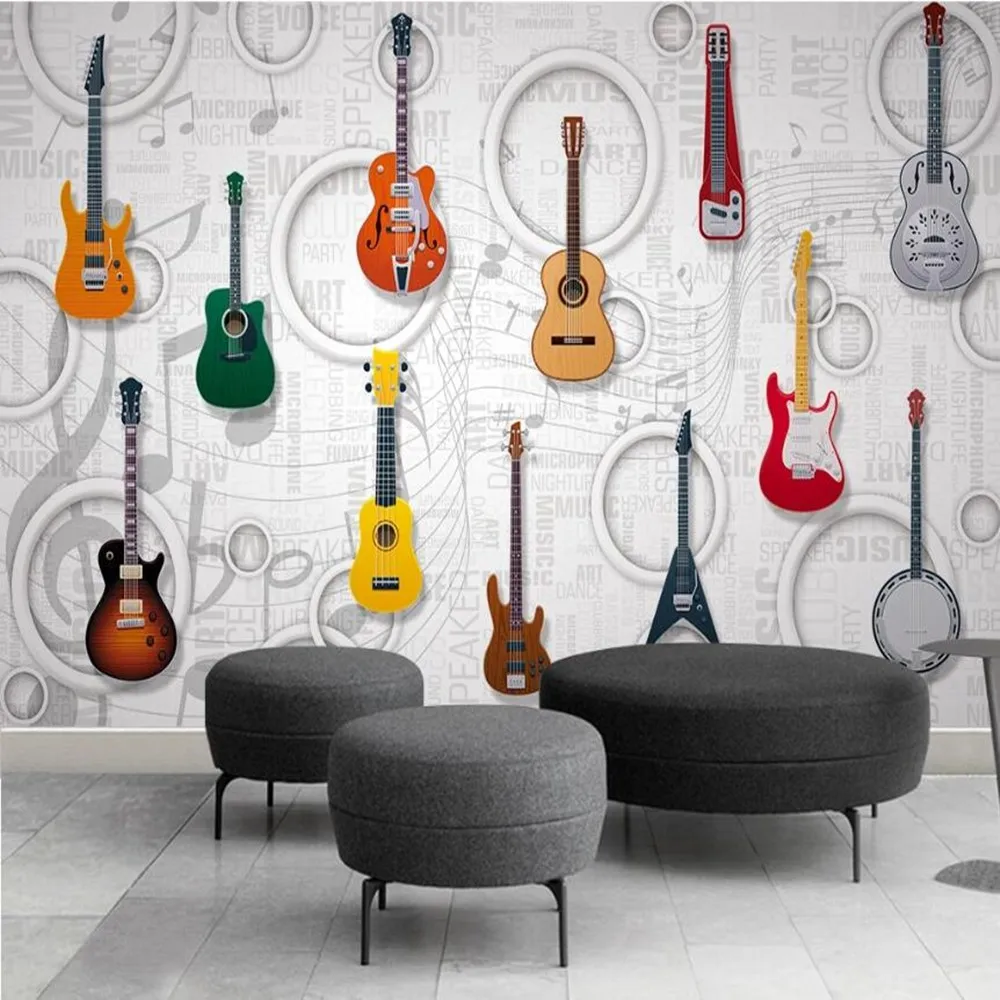 Milofi po meri 3D kitara glasbena oprema orodja ozadje ozadje zidana