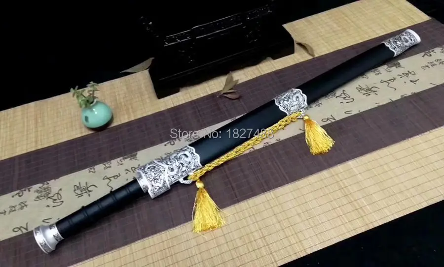 Lepo Darilo-Prosto Polje+Kitajski Ročno Dragon Sword Han Jian Oster Zložiti Rdeče Vzorec Jekla Rezilo Polno Tang