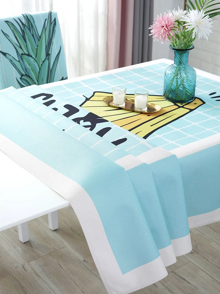 Vroče prodaje preprosta modna ananas tiskanja dekoracijo prtom pravokotne prtom predalčni kvadratnih doma hotel tabela dekoracijo