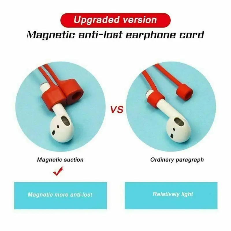 Silikonski magnetni držalo za uho Za Apple Airpods 2 pro Brezžični vrvica za opaljivanje tega Multicolor brezplačno vrečko mehko vrv Zaščitne Slušalke anti-l M7A4