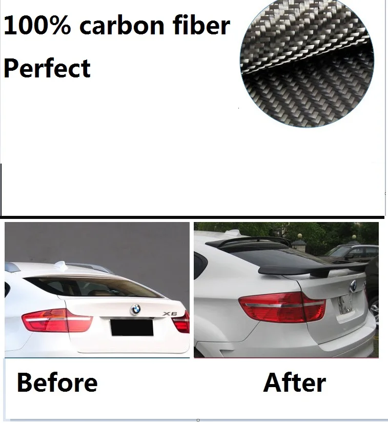 Primerna za BMW X6 E71 modificiranih ogljikovih vlaken zadaj krilo zadnji spojler krilo