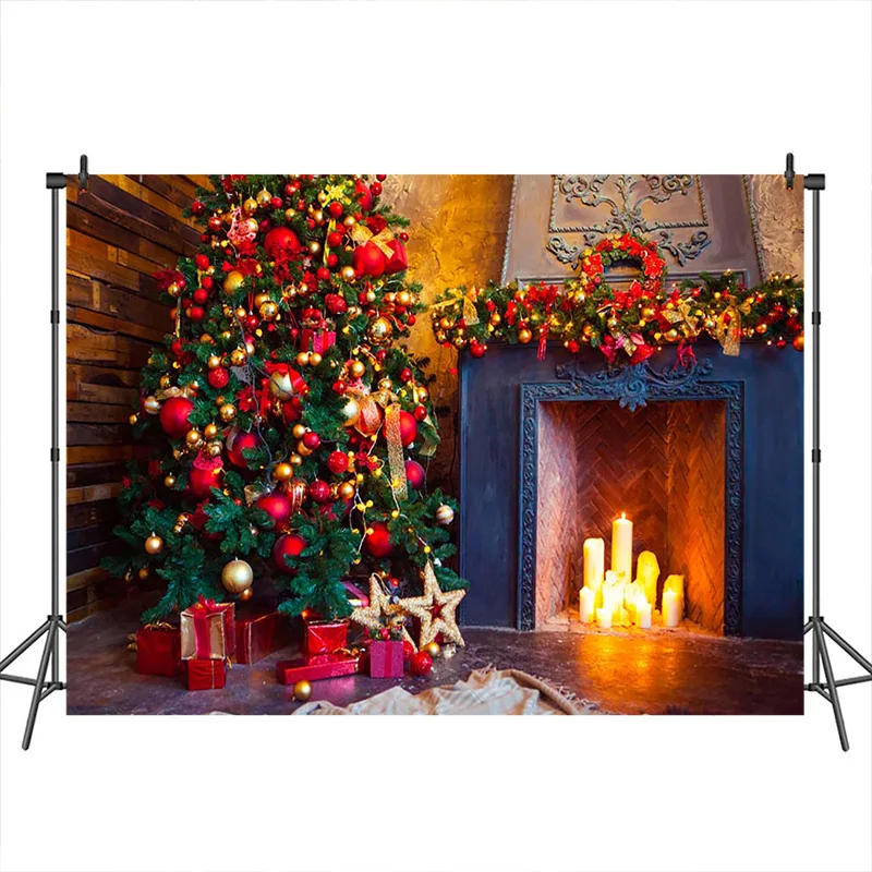 Neoback Božično Ozadje Božično Drevo Dnevna Soba Fotografija Ozadja za Fotografijo Streljanja Kulise za Otroka