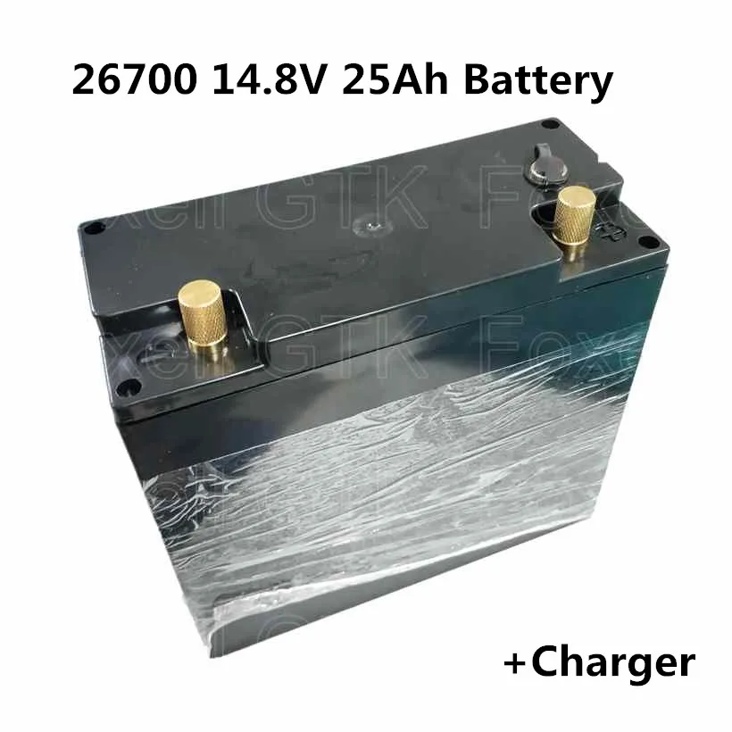 26700 14.8 V 25Ah Litij-ionska baterija z bms za solarne ulične luči ročna orodja sesalnik prenosne opreme+Polnilec