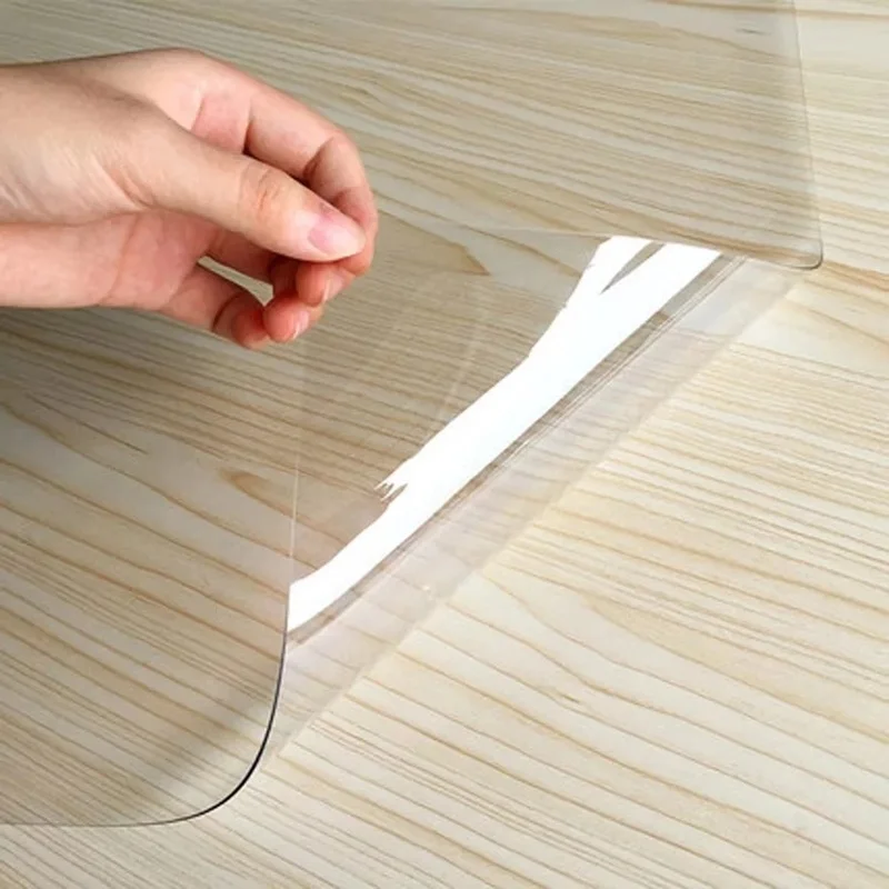 Nepremočljiva Prt PVC Namizni prt Preglednost Tabela Kritje Mat za Domači Kuhinji Vzorec Olja Krpa za Steklo in Mehko Krpo 1,0 mm
