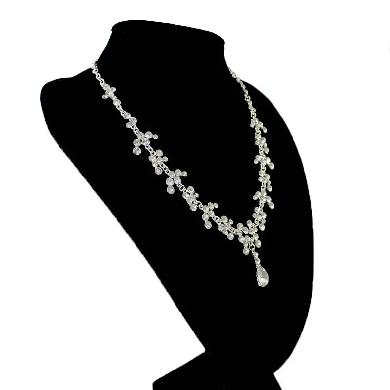 Nevesta nakit prodaja poročni dodatki Nosorogovo Hera krona krona ogrlica, uhani tri kos obleko