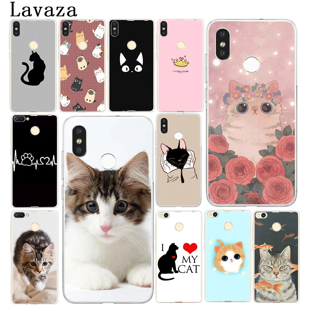 Lavaza Mijav Srčkan Kitty Cat Princess Primeru Telefon za Xiaomi MI 10 9 9T CC9 CC9E A3 Pro 8 SE A2 Lite A1 pocophone f1 6 Mi10 Mi9