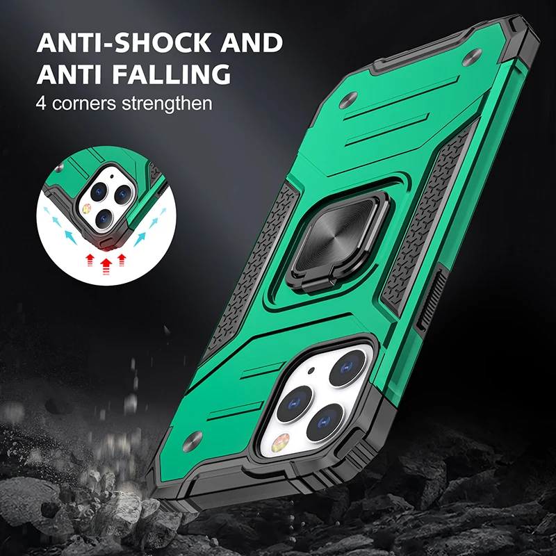 Anti-Spusti Magnetische Oporo Voor Iphone 12 11 Xs Pro Max Primeru Voor Iphone X Xr 12mini Se 2020 Magnetische Vinger Obroč Pokrov