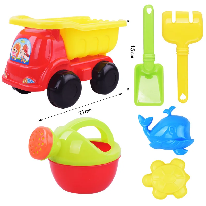 Otroci Baby Plaža Pesek orodje, obleko, igrače Otrok ' s Play house brinquedos Avto, Tovornjak model Sprinkler Tuš Lopato orodja Fant igrače