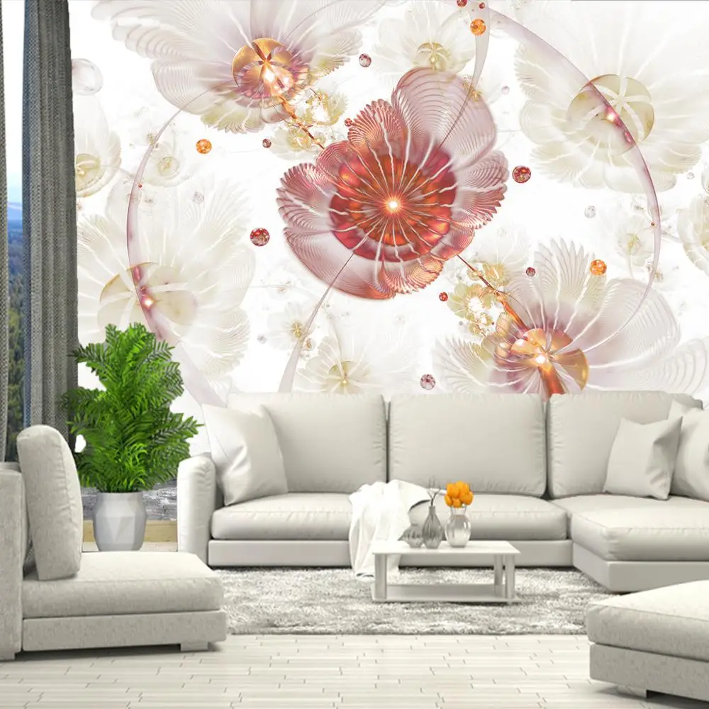 3D steno stensko povzetek cvetje ozadje za predsoba, kuhinja, spalnica, vrtec, steno stensko širi prostor