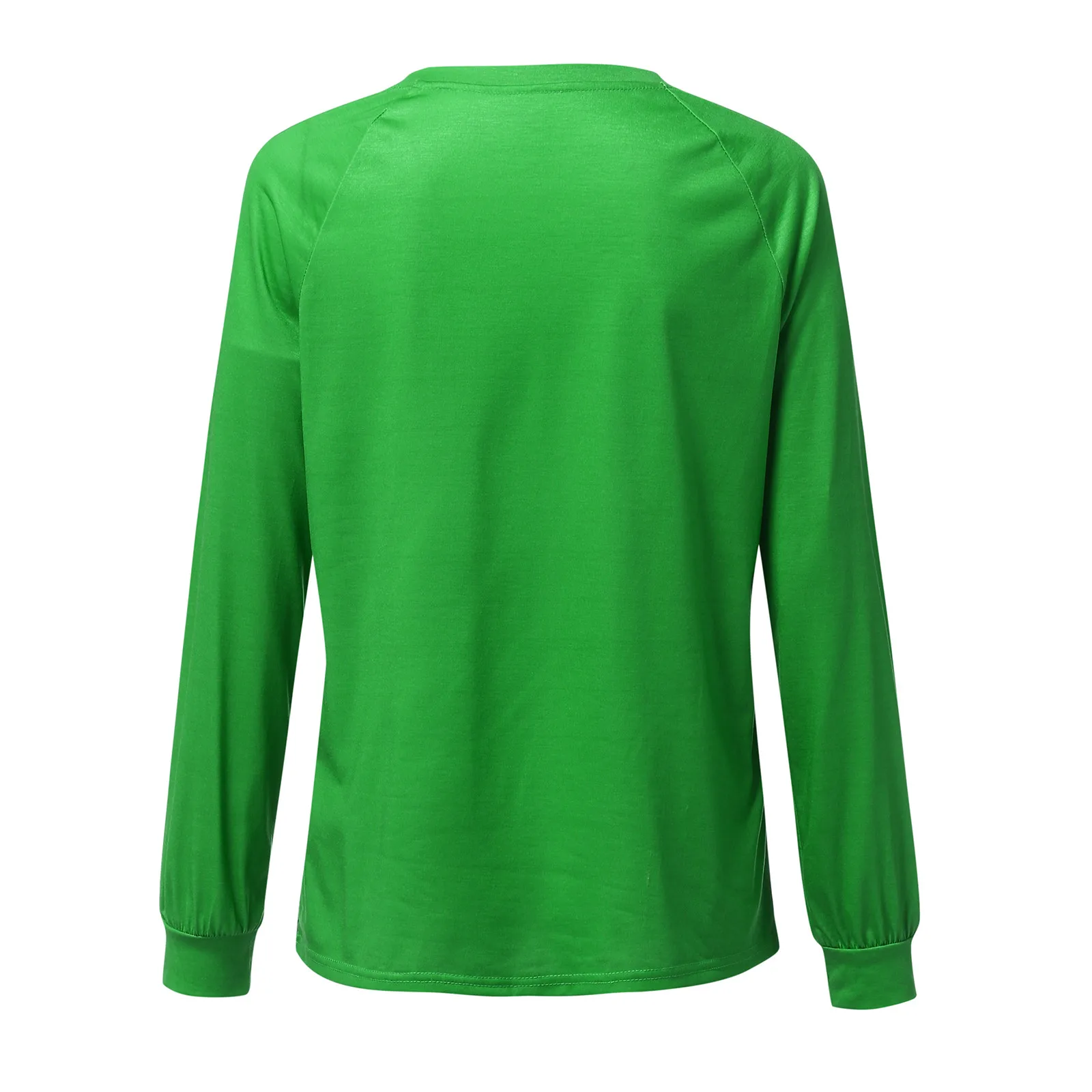Ženske Priložnostne O Vratu T-shirt Tiskanje Dolg Rokav Bluzo Top Majica Svetle Barve Modni Pulover
