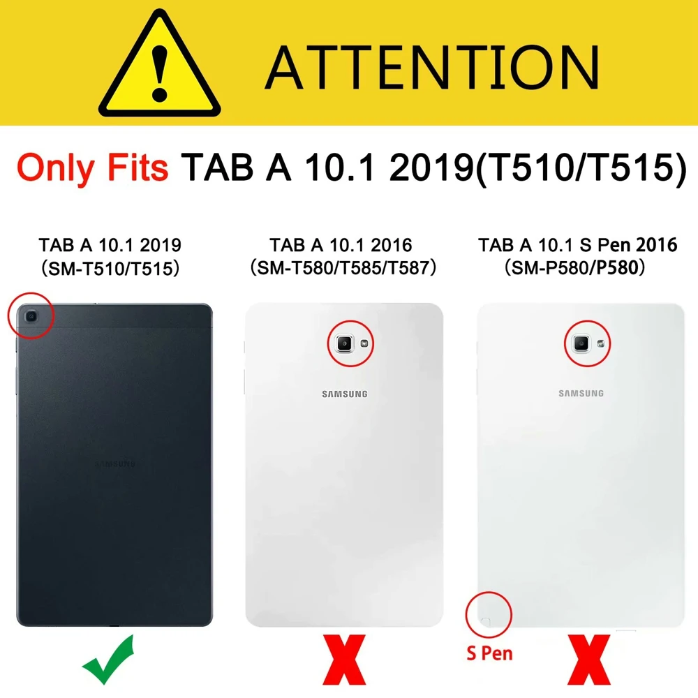 3in1 Utra Slim Luksuzni Folio Stojalo Lahki Usnje Primeru Zajema +Mehko Film +Pisalo Za Samsung Galaxy Tab 10.1 2019 T510 T515