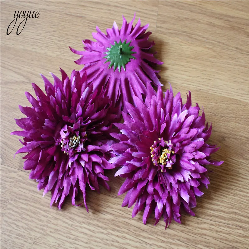 YOYUE 100 kozarcev 12 cm Multicolor Daisy Cvet Glave Mini Svile Umetno Cvetje za Venec Scrapbooking Doma, Poroka Dekoracija