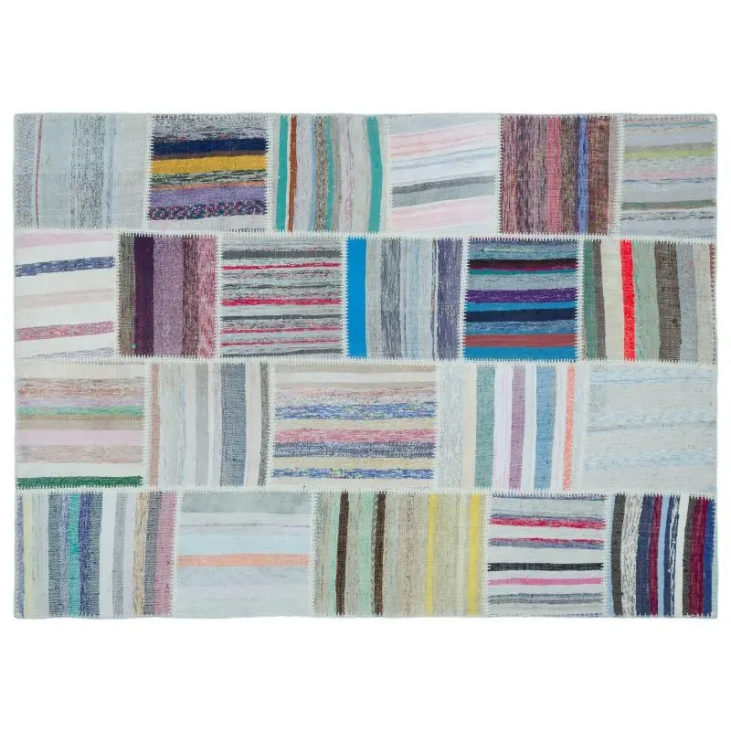 Ročno Multicolor Letnik Mozaik Preprogo Področju Preprogo 160x230 Cm-5'3