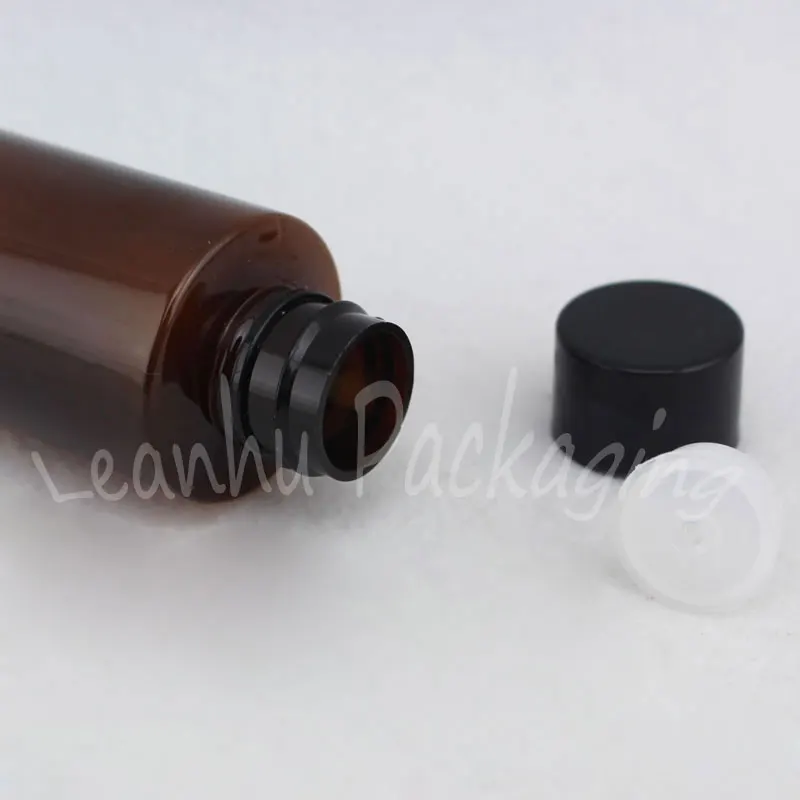 120ML Prazno Rjava Ravno Ramenski Plastično Steklenico , 120CC Šampon / Toner Embalaža Bottel , Prazne Kozmetični Posodo ( 50 PC/Veliko )