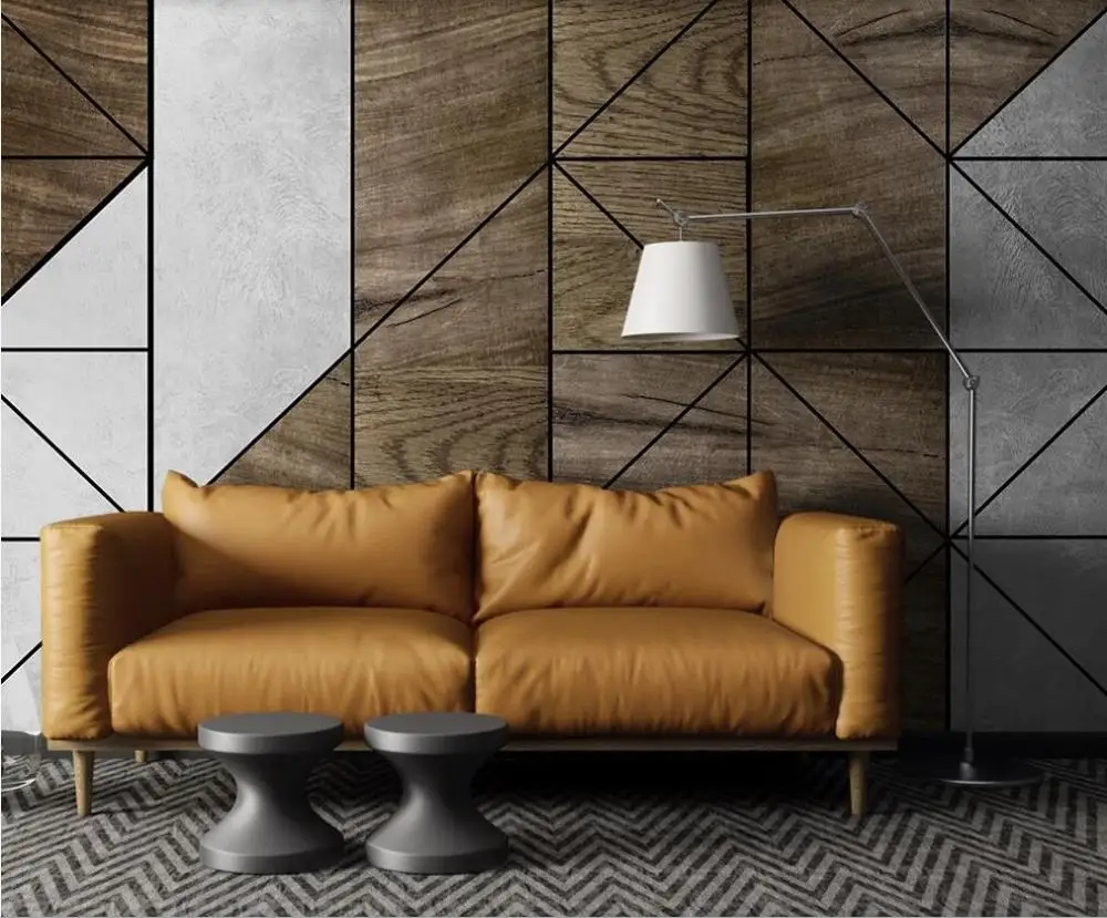XUE SU Meri steno, ki pokrivajo Nordijsko preprosta osebnost lesa odbor geometrijske TV ozadju stene papirja zidana