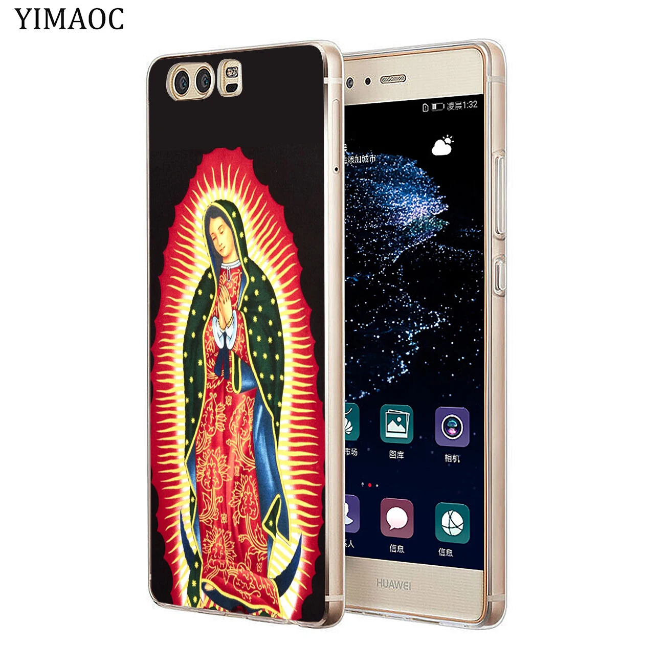 YIMAOC Virgen de Guadalupe vitraž art Soft Telefon Primeru za Huawei Mate 30 20 Pro 10 Lite Nova 5I 4 3i 3 2i 2 Lite Pokrov