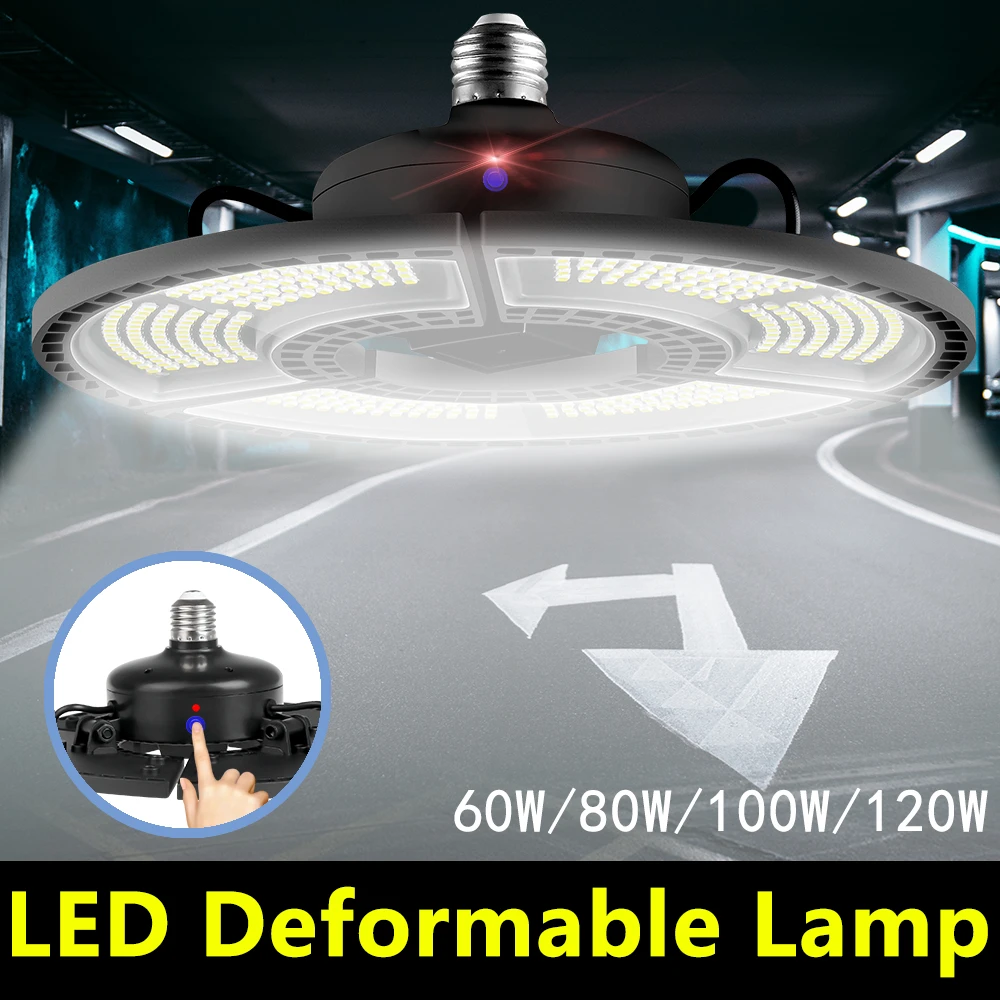 LED Žarnica E27 Garaža 60-vatne Žarnice 80W 100W 120W Stropne Luči LED Nepremočljiva Industrijske Razsvetljave Bombilla 220V Delavnica Lampy