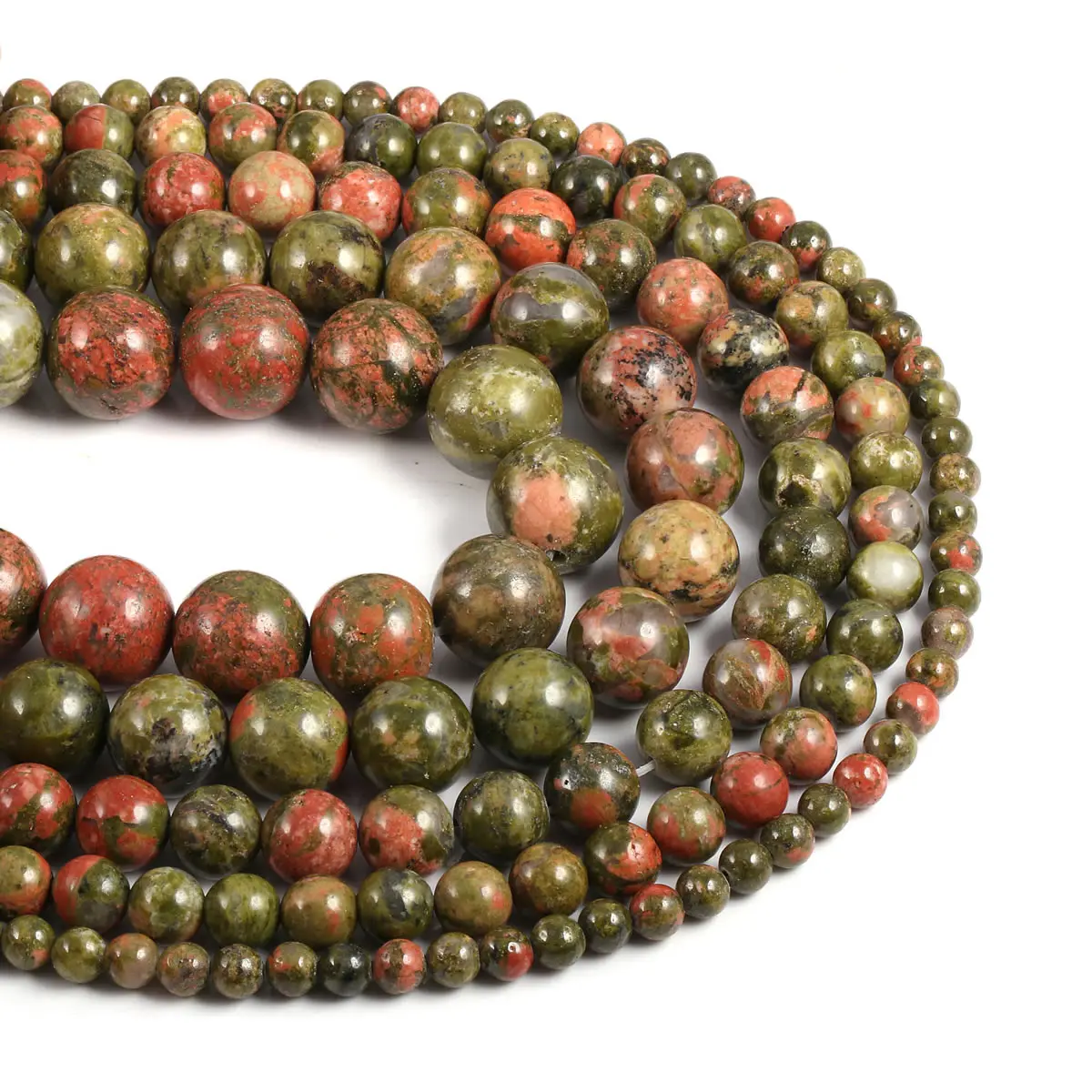 Naravni Kamen Beading Cvet zeleni kamen Krog Svoboden BeadsIsolation kroglice Za nakit, izdelava DIY zapestnico, ogrlico dodatki