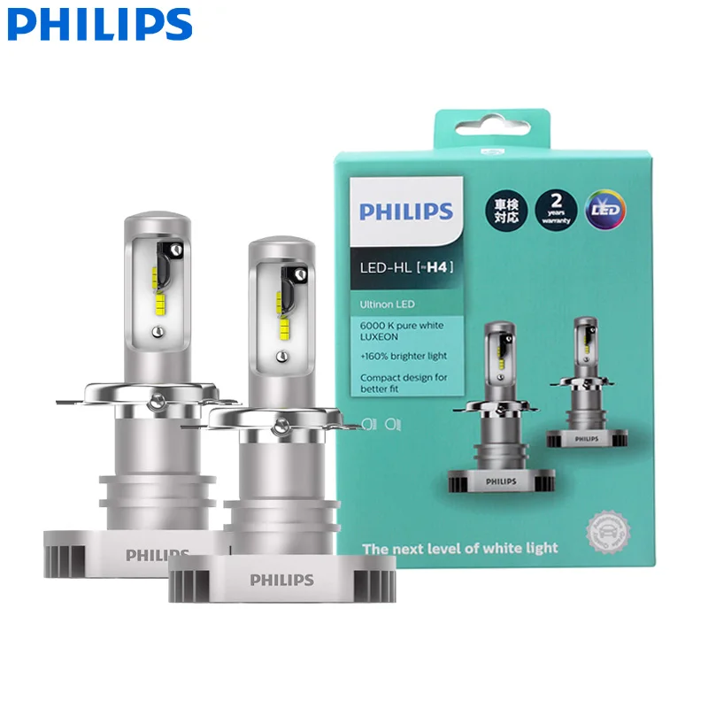 Philips Ultinon LED H4 9003 HB2 12V 11342ULX2 6000K Svetlo Avto LED Smerniki Samodejno HL Žarek +160% Več Svetle (Twin Pack)