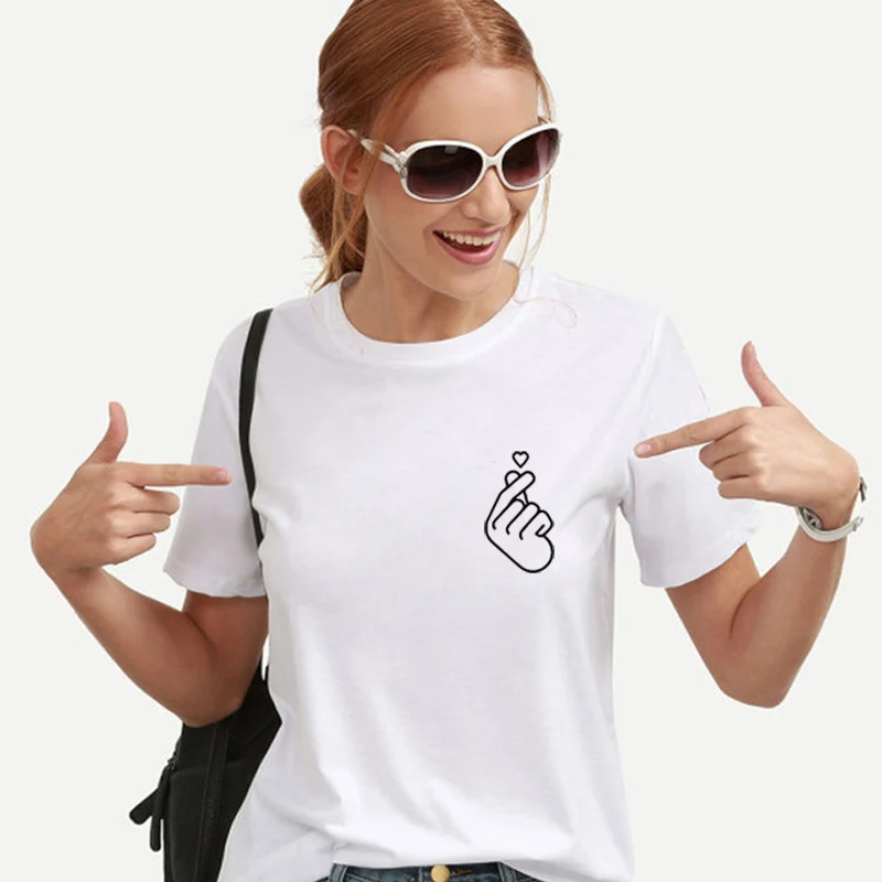 Nov Prihod Žensk T Shirt Grafični Ljubezen Strani Smešno Poletje Vrhovi Tee Femme Hipster Oblačila Ulične