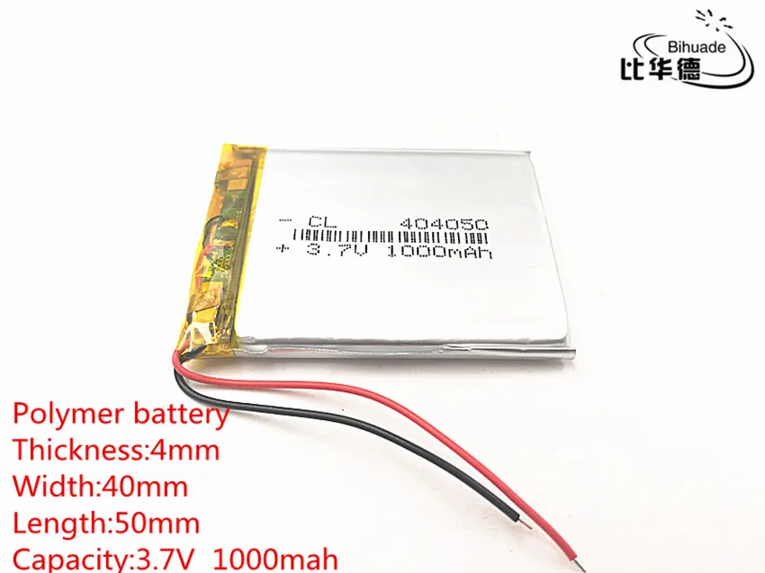 1pcs/veliko 3,7 V 1000mAh 404050 Litij-Polymer Li-Po baterija li ionska Baterija za Polnjenje celic Za Mp3, MP4 MP5 GPS