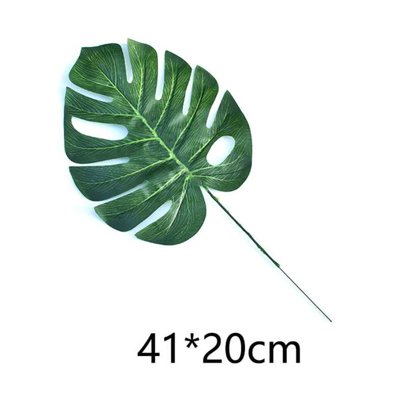 1Pcs Simulacije Zelenih Listov Monolitno Monstera Monstera Poročno Dekoracijo Ponaredek Listov Plastičnih Listov SP99