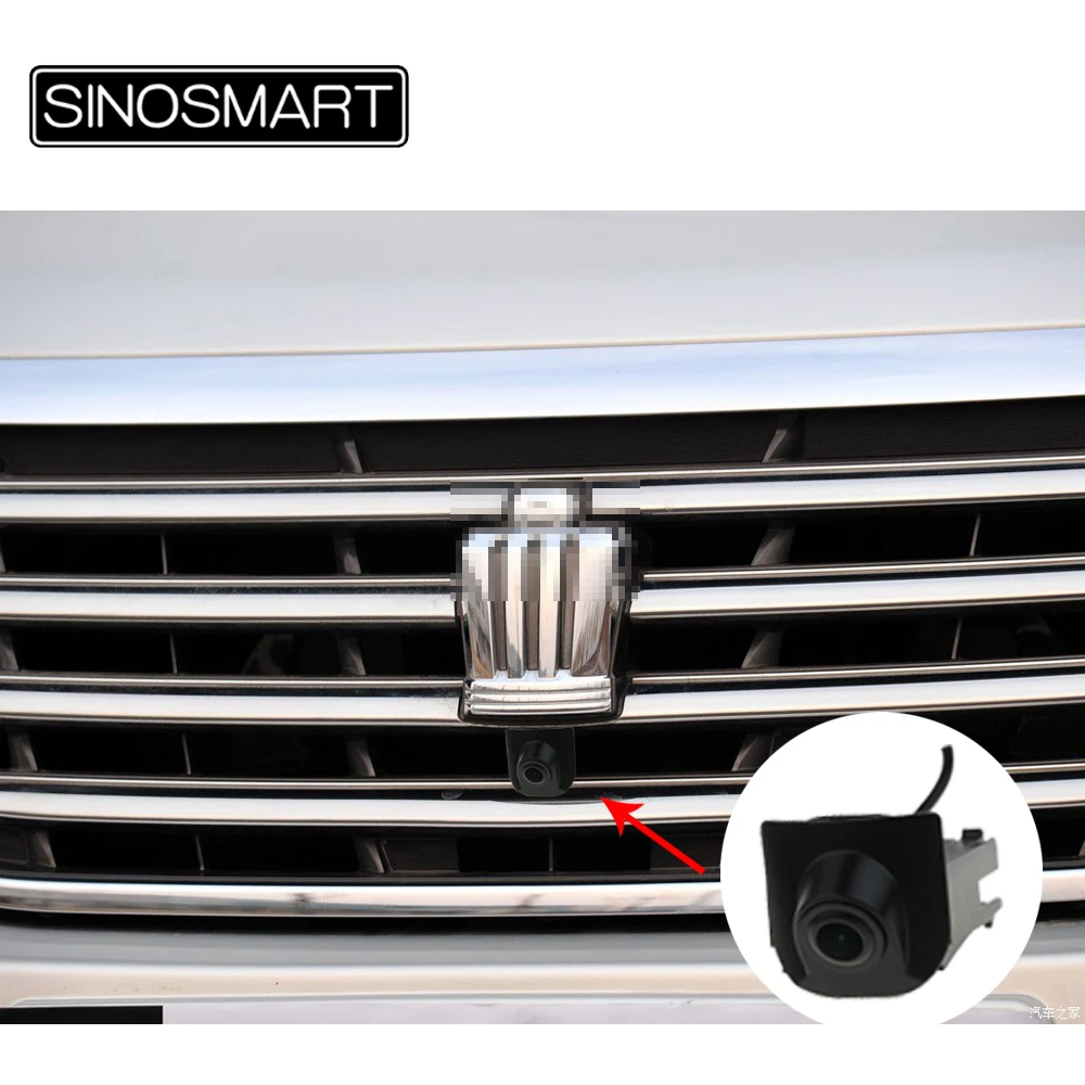 SINOSMART Visoke Kakovosti HD Avto Pogled od Spredaj Parkirni Poseben Logotip Kamera za Toyota Krono 2011 2013 v Plastično Mrežico Emblem