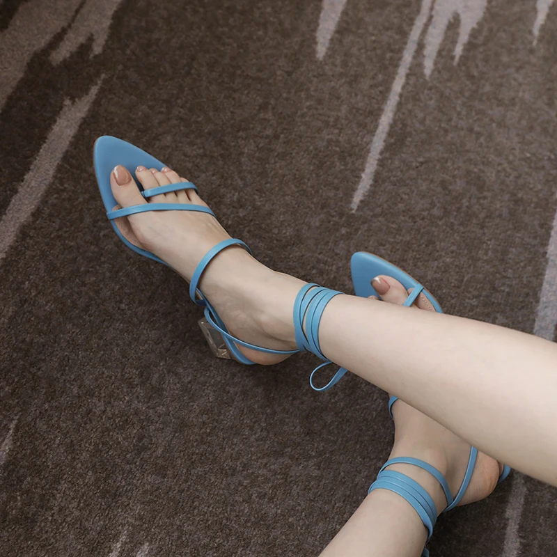 Vse tekme enostavno visoko peto sandali 2020 poletje Roman posnetek toe posnetek noge kristalno pete sandala trak ženske čevlje Z632