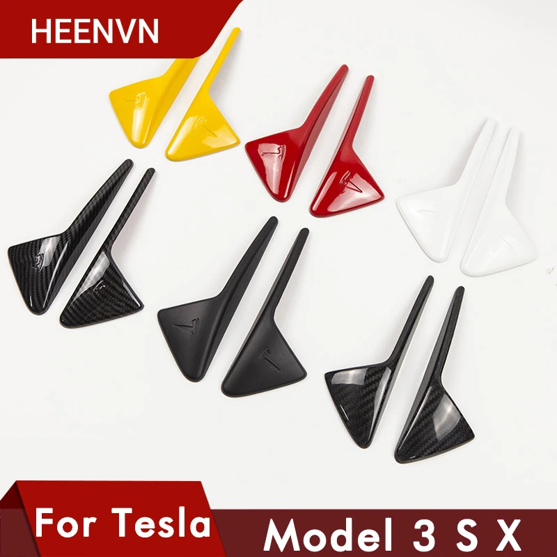 2Pcs/Set Za Tesla Model S 3 X Model3 Strani Fotoaparata Ogljikovih Vlaken ABS zaščitni Pokrov Model Tri dodatna Modelov ModelX