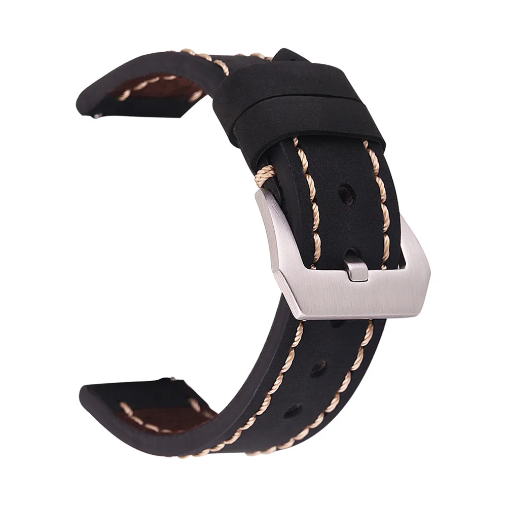 Cowhide Watchbands 20 22 24 mm Ženske Moški Hitro Sprostitev Za Samsung Prestavi S3 Pravega Usnja Vintage Watch Pasu Trak