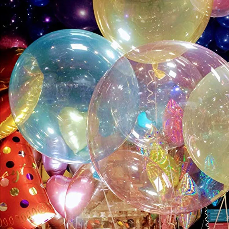 10/20pcs 12 Coloful Pregleden Kristalno Balon Jasno Mehurček Latex Baloni za Rojstni dan, Poročno zabavo Napihljivi Zračni Globos