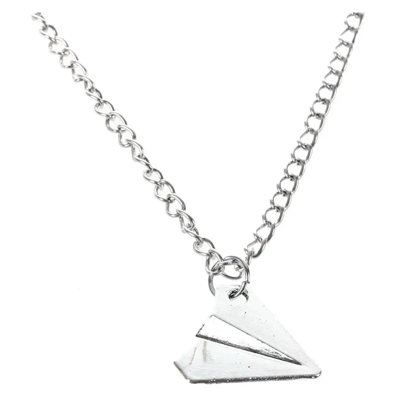 Fashion One Direction Harry Styles Paper Airplane Necklace (Silver)