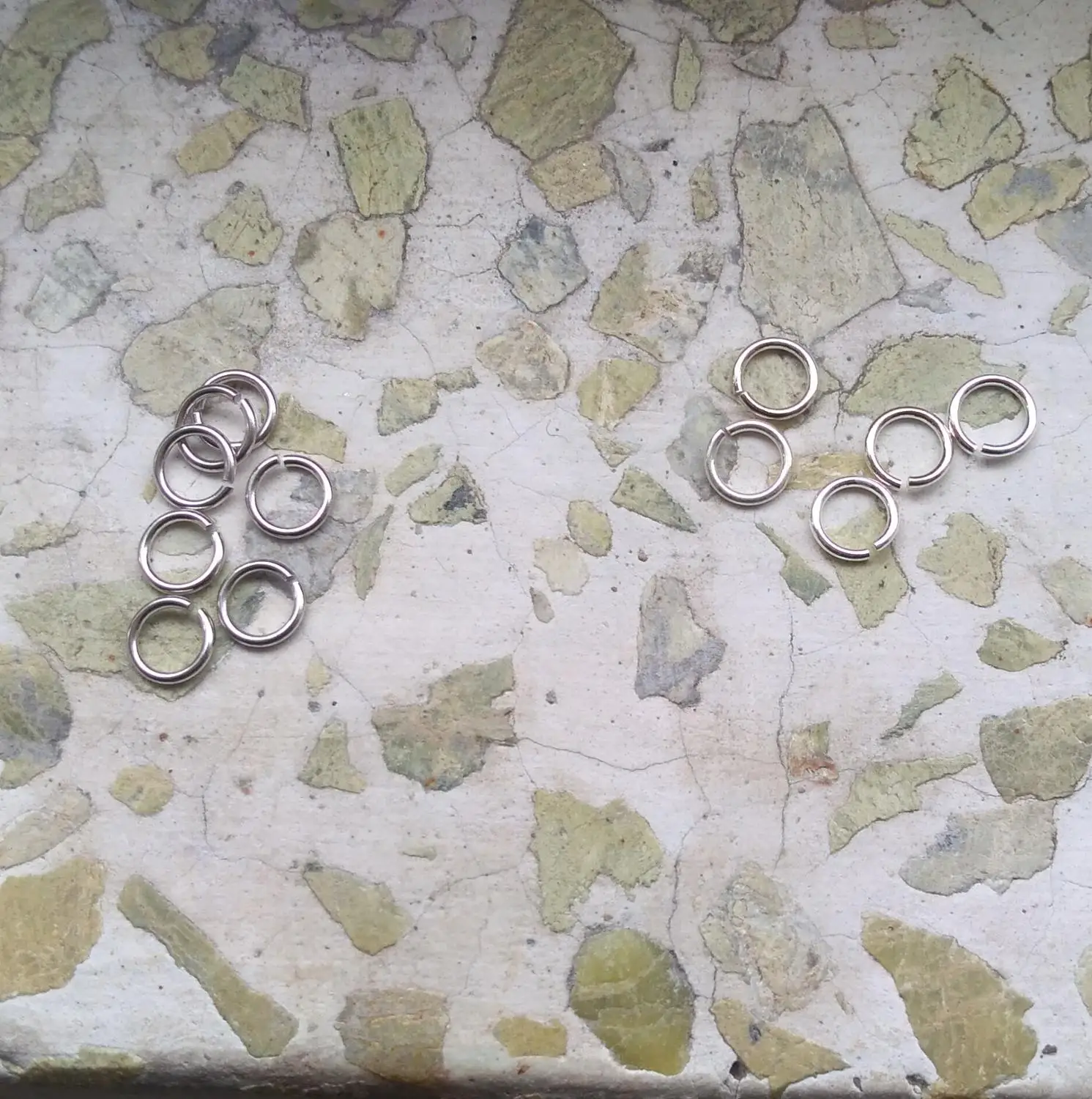 Original s925 sterling srebrni nakit split obroči odprite 0.7 mm debeline skok obroč krog argent diy za obrt pribor 10pcs