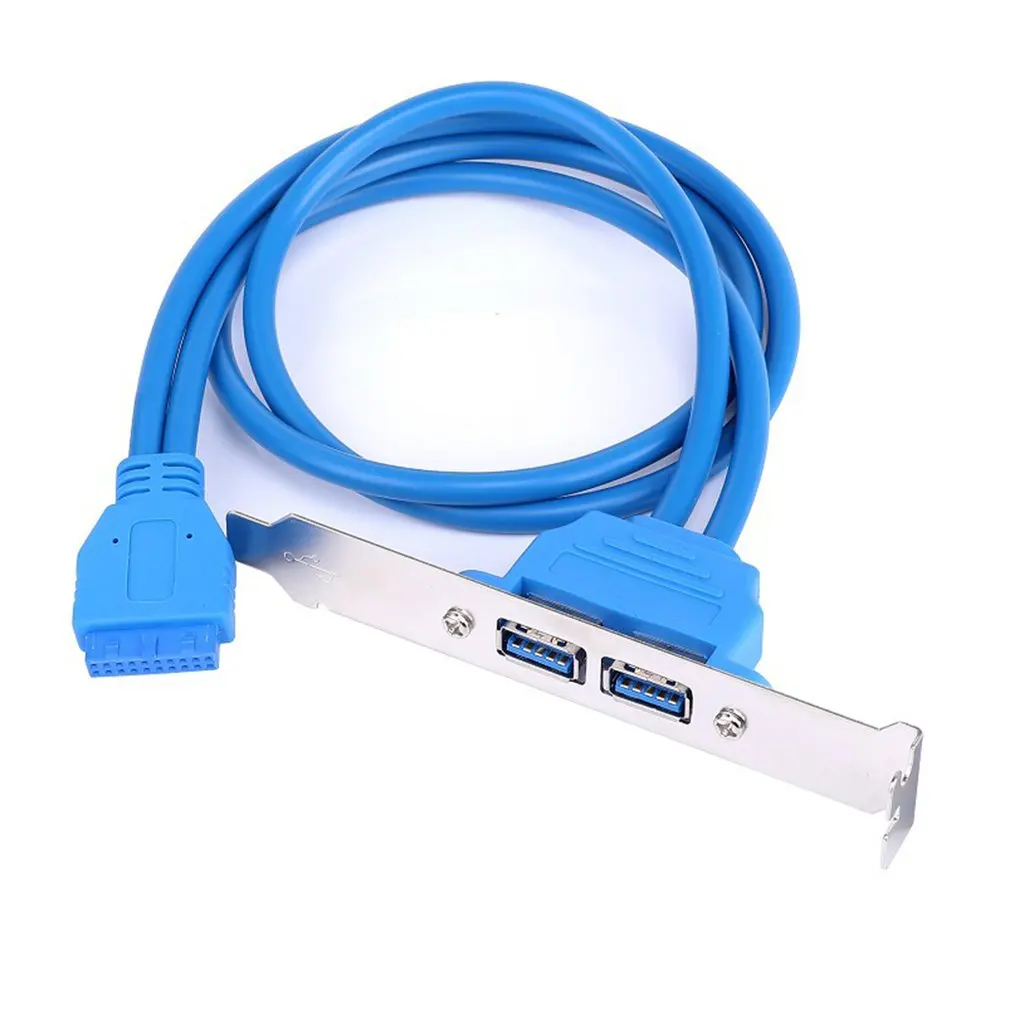 High Speed USB 3.0 Back Panel Širitev Nosilec za 20-Pin Header Kabel (2-Port) Matično ploščo ZA PC
