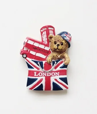 Turistični Spominki Britanski Smolo 3D Hladilnik Magneti London Avtobus Risanka Nosi Zastavo Hladilnik Magnetne Nalepke Doma Decortion