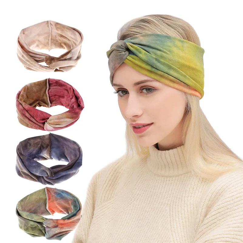 Nove Modne Ženske Športne Bombaž Glavo Vzročno Elastična Turban Dekleta Hairband Headwraps Lase Pribor Za Dekleta, Ženske