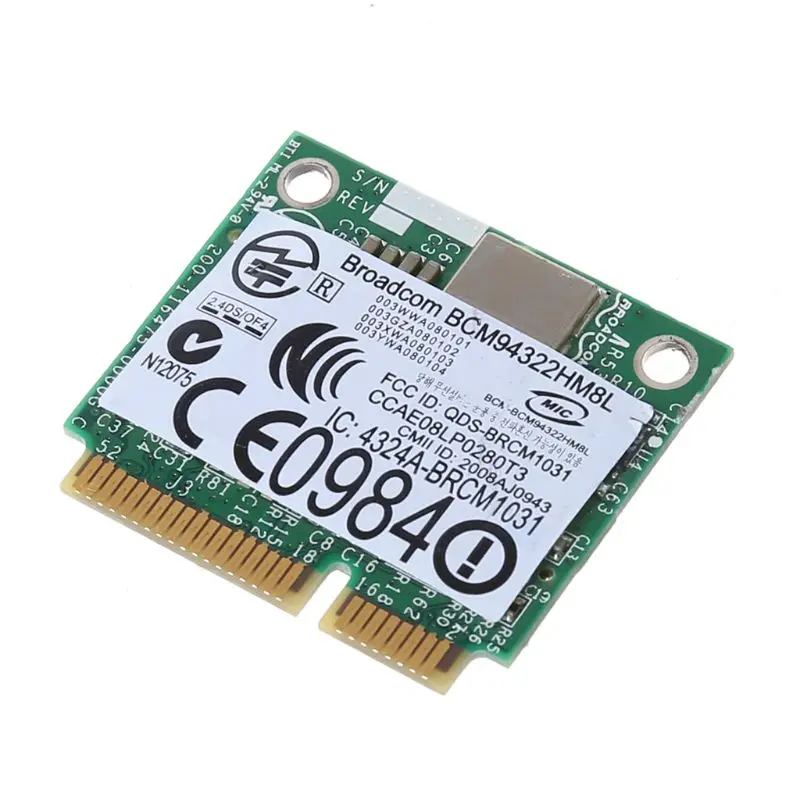BCM94322HM8L BCM94322 Dual Band 802.11 a/b/g/n DW1510 Mini PCIE Kartico WiFi Adapter 83XB