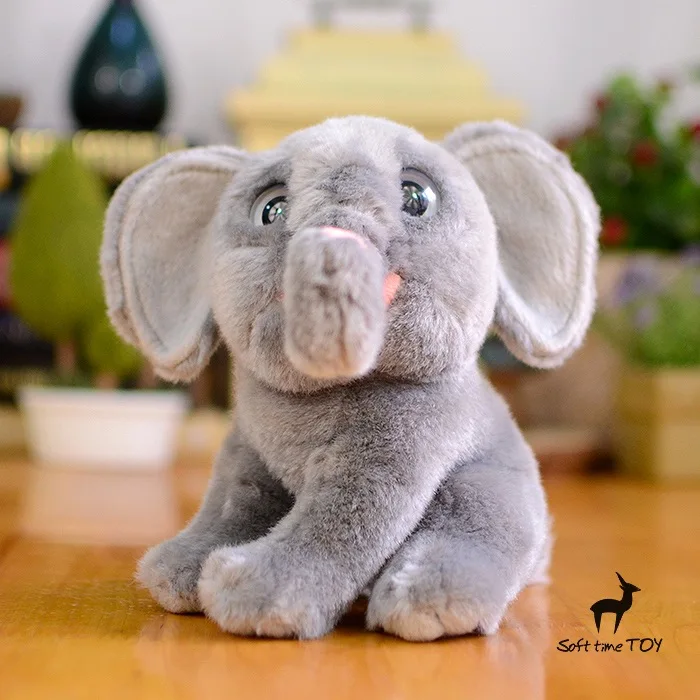 Kawaii Velike Oči Azijski Slon Lutka Plišastih Igrač Darilo, Polnjene Živali, Igrače za Otroke