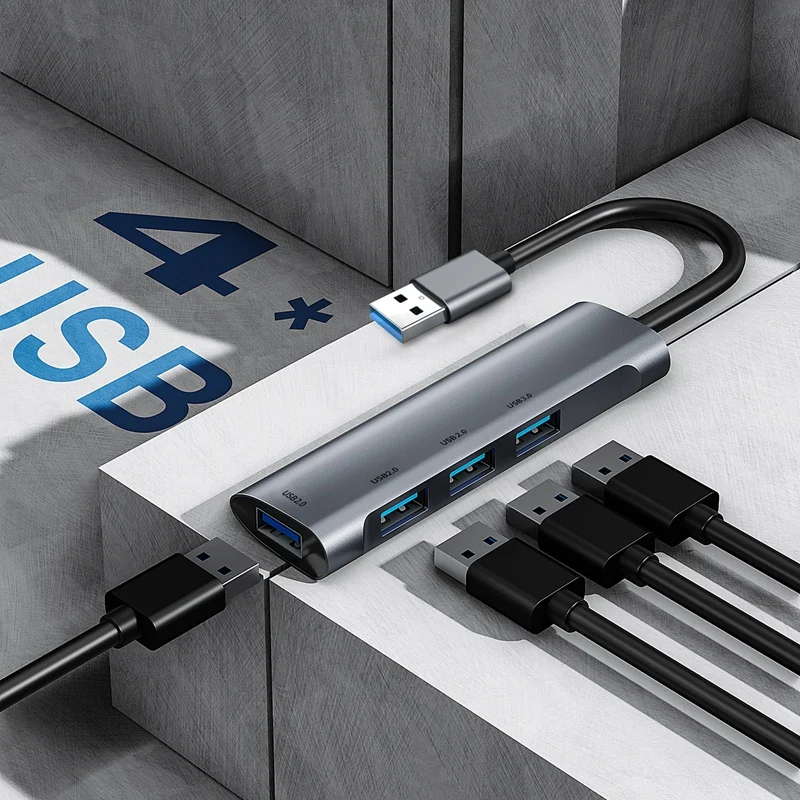 4 v 1 Vrsta-HUB ,4-Port USB Razdelilnik USB3.0 x 1 in USB2.0 x 3 priključek za Razširitveno Postajo za Prenosni RAČUNALNIK
