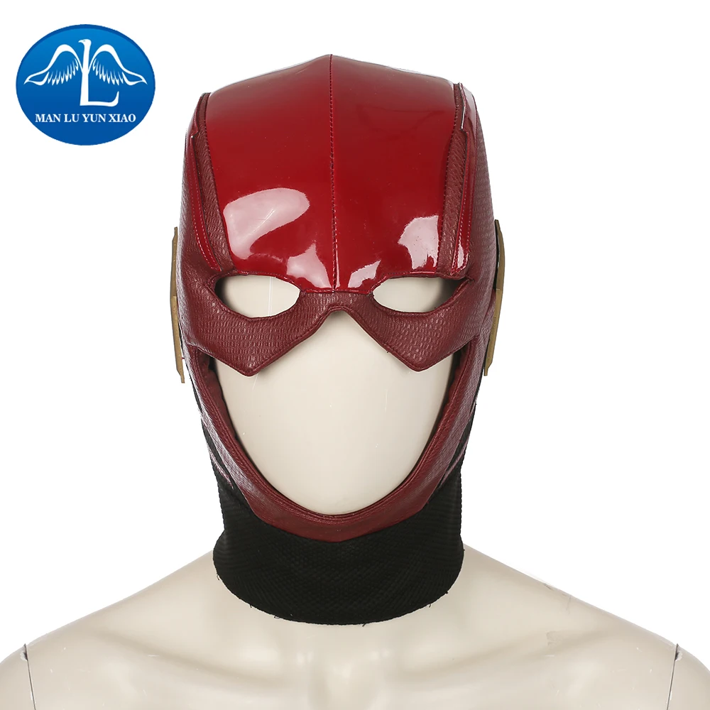 MANLUYUNXIAO Justice League Flash Pokrivala PU Usnje Film Cosplay Kostum Prop Halloween Polno Headear Stranka Za Odrasle