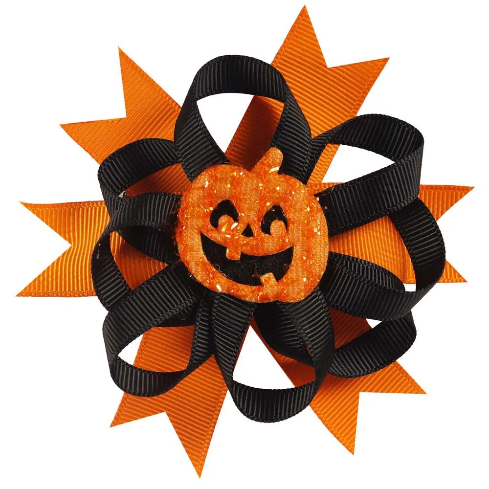 Baby Dekle Halloween Ostra Lase ring gumico Lok Bučna Lobanja, sponke za Lase Pisane Barrettes Bebes Accesorios Otroci Pokrivala