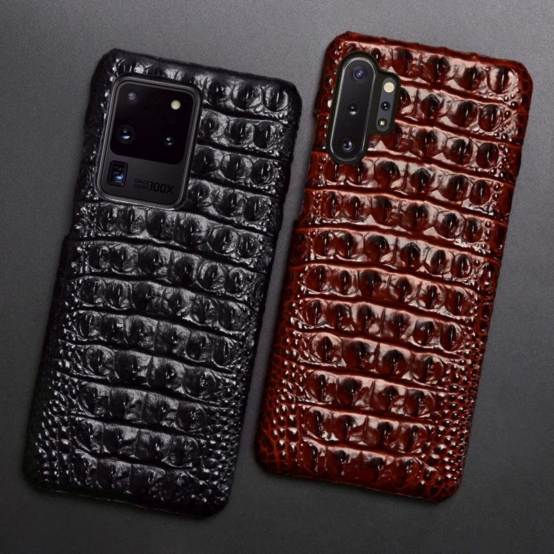 Usnje Primeru Telefon Za Samsung Galaxy S20 FE primeru Za s20 plus Cowhide Kritje Za Upoštevajte, 20 Ultra Krokodil Nazaj Teksturo Primeru