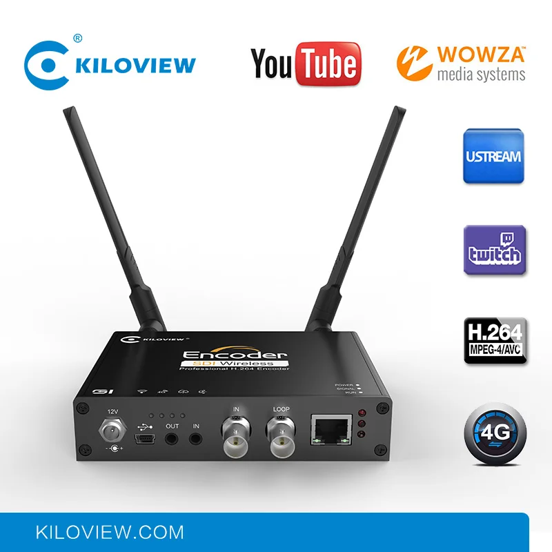 Kiloview WIFI 4G Kodirnik, HD-SDI, da RTMP RTSP SRT Brezžični Video Kodirnik H264