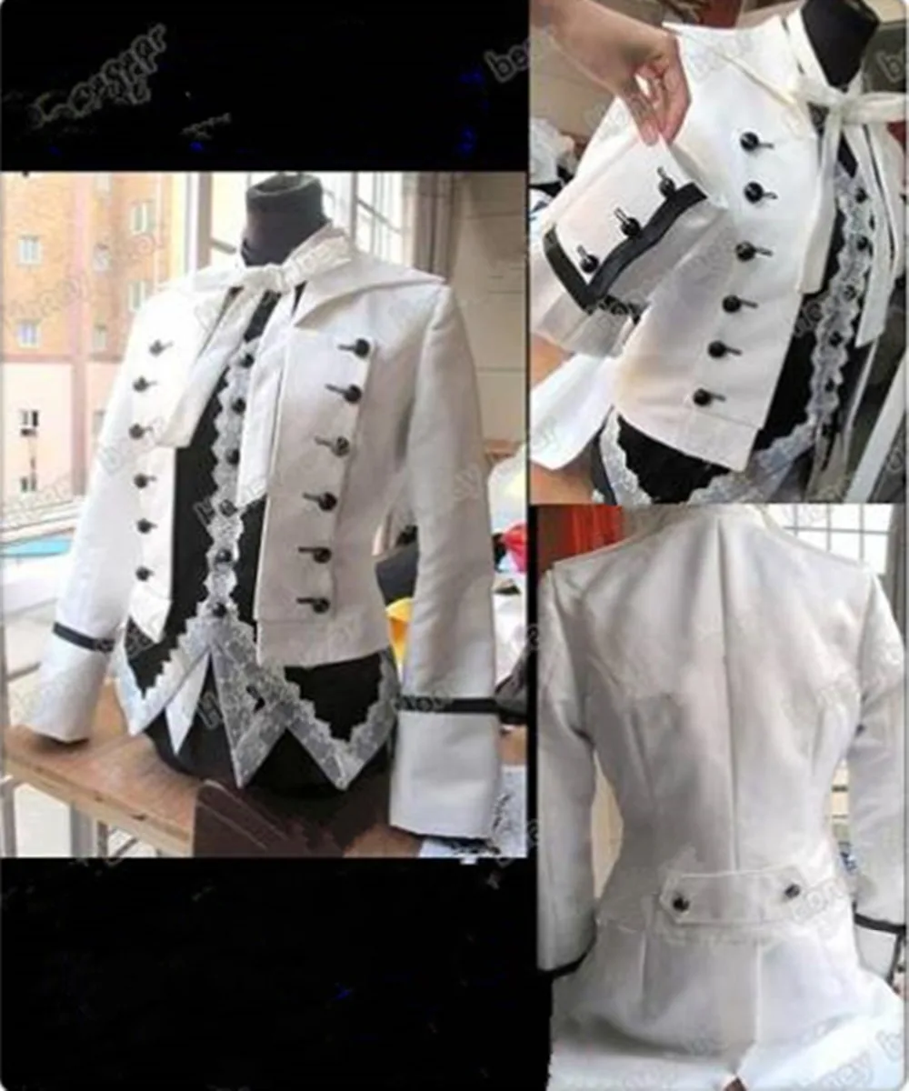 Črna Butler Cosplay Charles Kostum je Sivo bel kostum, Obleke Rode Jopičem