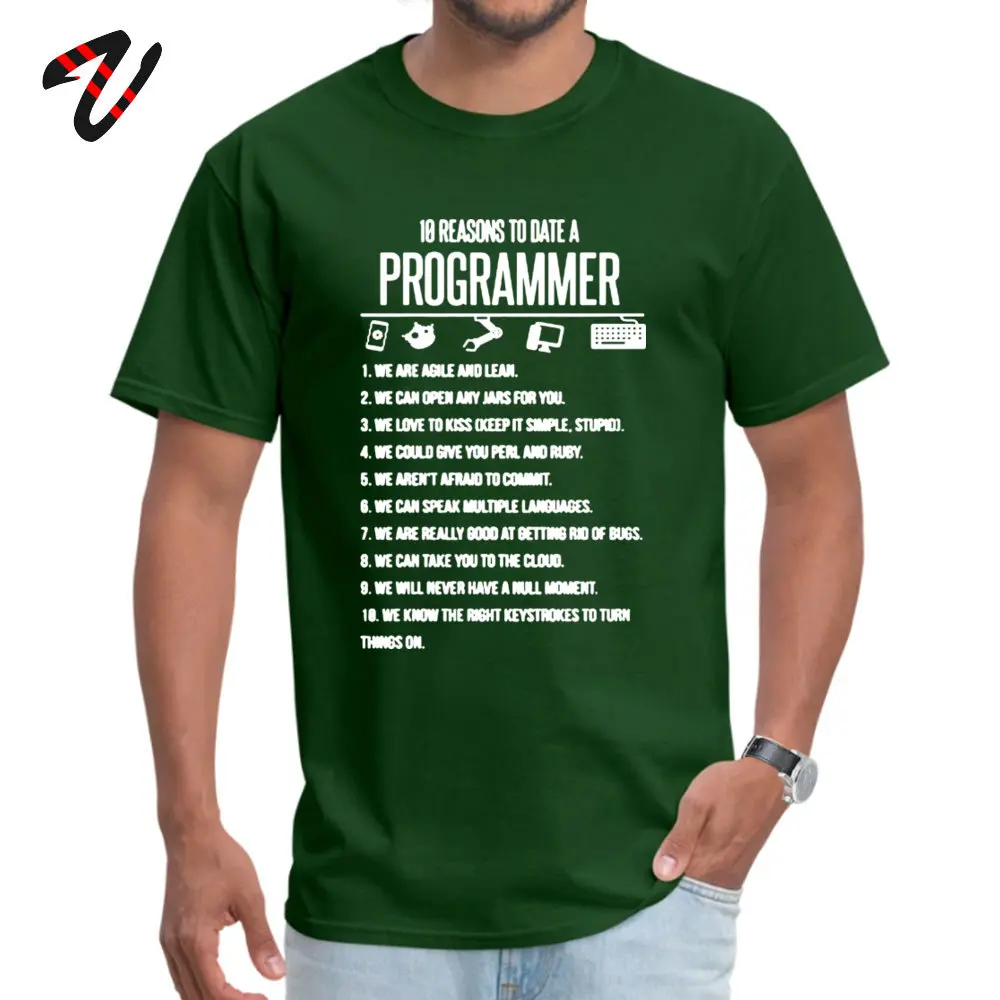 Priljubljena Geek majice Moške 10 Razlogov Za Prenehanje Programer Vrhovi Tees Grafični Tshirt Smešno Poletje Kratek Rokav Bombaž Ulične