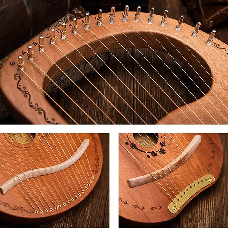 Liro Harfo 16 String Harfo Prenosni Majhne Harfo s Trajno Niz Glasbeni Instrument Stabilen Harfo