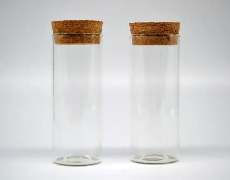 50pcs/veliko 35ML 30x75mm pregleden tube, steklenice kozarci z leseno plute moda tehtnica obesek steklene krogle kozarci diy iskanje