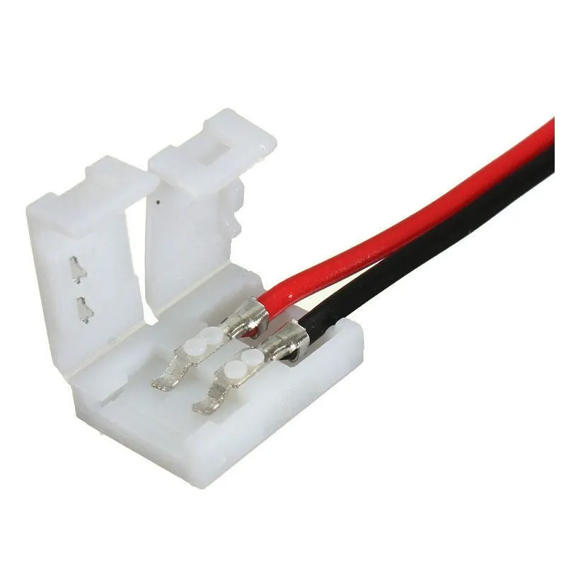 10Pcs PCB Kabel 2 Pin LED Trak Priključek Eno Barvo Adapter